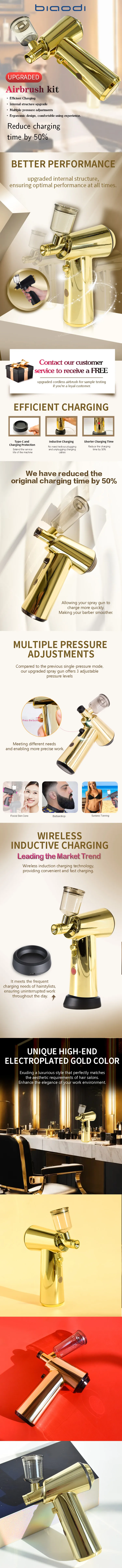2025 New Updated Wholesale Integrated Mini Cordless Spray Tanning Makeup Painting Air Brush Airbrush img 1